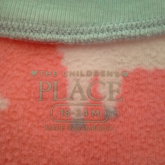 Childrens Place one-piece footed sleeper Size 18M 24M Llamas Orange green white - Picture 5 of 12